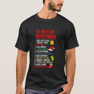 Camiseta 12 Dias De Despachamento Do Disp De Natal Do Pajam