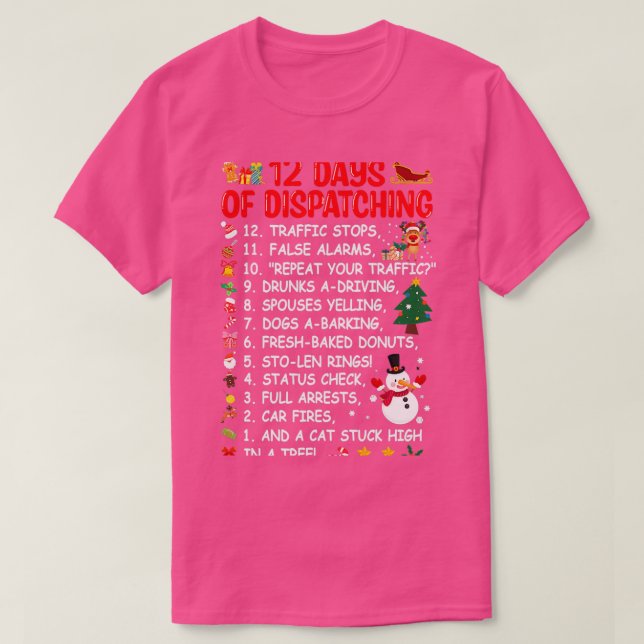 Camiseta 12 Dias De Expedição De Natal Engraçado (Frente do Design)