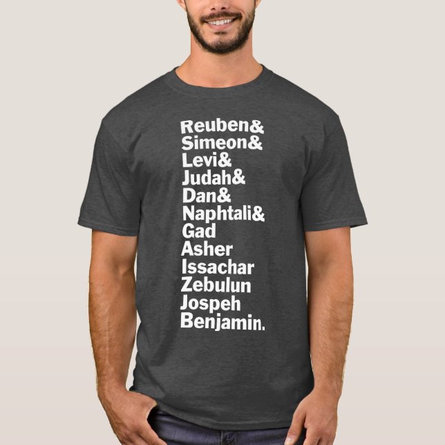 Camiseta 12 Doze Tribos Israelitas Hebraicas (Frente)