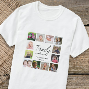 Camiseta 12 Família De Colagem De Fotos É Tudo Nome De Cota