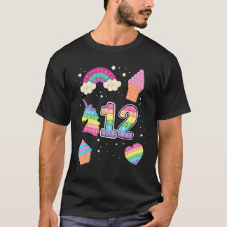 Camiseta 12 Magical Poppin Birthday Unicorn Popits 12 Pop