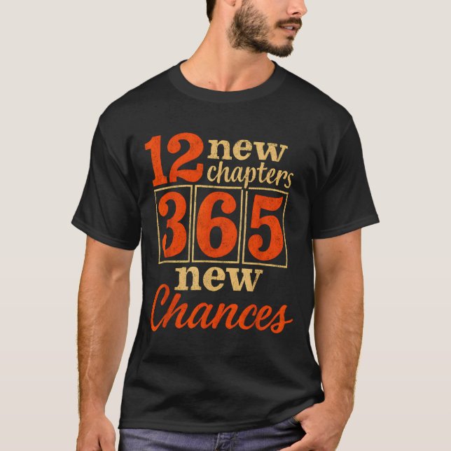 Camiseta 12 New Chapters 365 Chances Motivational  (Frente)
