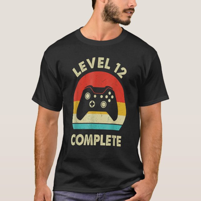 Camiseta 12 Nível Concluído Retro 12 Anos Anivers De Casame (Frente)