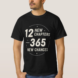 Camiseta 12 Novos Capítulos 365 Novas Chances Citação 2026