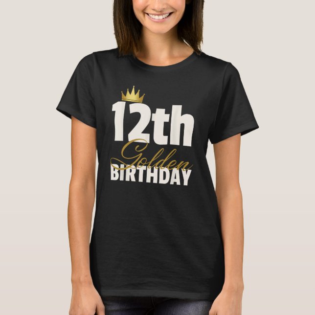 Camiseta 12 Ouro Coroa de Aniversário (Frente)