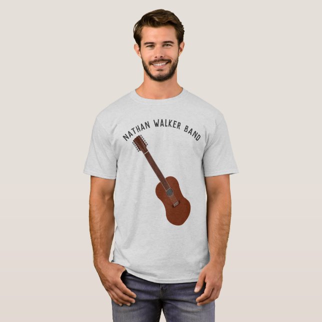 Camiseta 12-String guitarra personalizada Guitartists ou (Frente Completa)