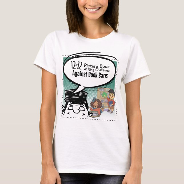 Camiseta 12 x 12 contra a proibição de livros T-Shirt (Frente)