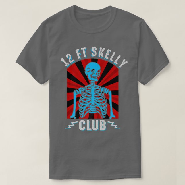 Camiseta 12ft Skelly Club Halloween 12 Foot Skeleton Appre (Frente do Design)