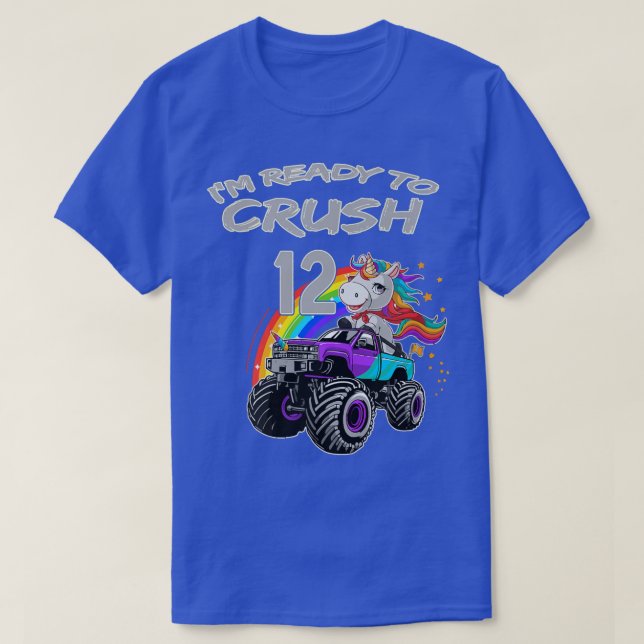 Camiseta 12th Birthday Gift I'm Ready to Crush 12 Monster T (Frente do Design)