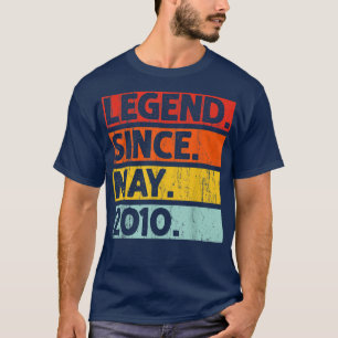 Camiseta 12th Birthday Gifts Legend Since May 2010 12 Years