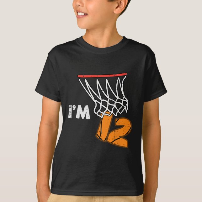 Camiseta 12th Birthday Sketll Im 12 Twelve Year Old Bday Bo (Frente)