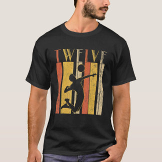 Camiseta 12th Birthday Volleyball Sport Boys Retro Born In