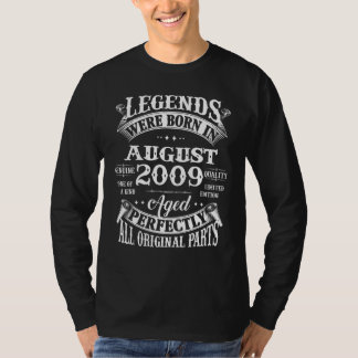 Camiseta 13º Nascer De Legendas De Aniversário Em Agosto De
