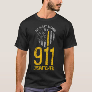 Camiseta 1314 Dispatcher Thin Dourado Line My Heart Pertenc