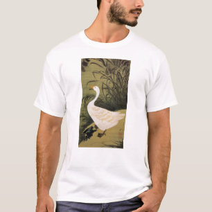Camiseta 13. 芦 鵞 図, 若 冲 Reed & Goose, Jakuchu, Japão Art