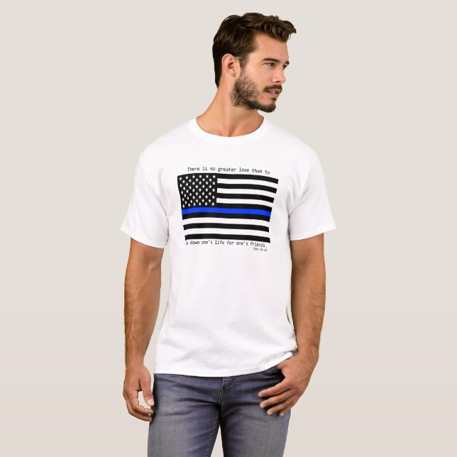 Camiseta 13:15 de John - Blue Line fino (Frente Completa)