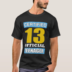 Camiseta 13 Adolescente Oficial Divertido Aniversário de 13