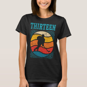Camiseta 13 Aniversário De Hóquei No Gelo De 13 Anos