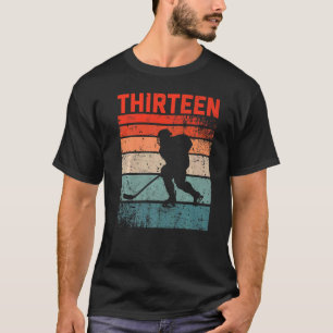 Camiseta 13 Aniversário De Hóquei No Gelo De 13 Anos