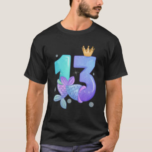 Camiseta 13 Aniversário Do Mb Ouro De Sereia Por 13 Anos