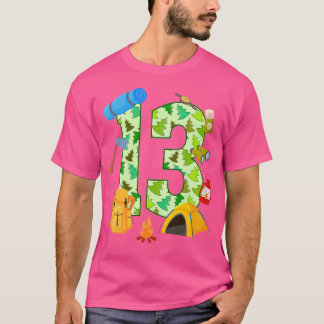 Camiseta 13 Aniversário Tema De Campanha De Aniversário De