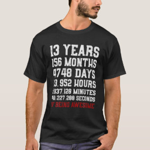 Camiseta 13 Anos De Idade De Ser 13 Admirável Aniversário T