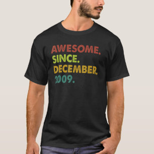 Camiseta 13 Anos De Idade Incrível Desde Dezembro De 2009,