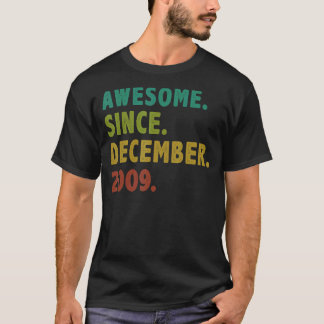 Camiseta 13 Anos De Idade Incrível Desde Dezembro De 2009,