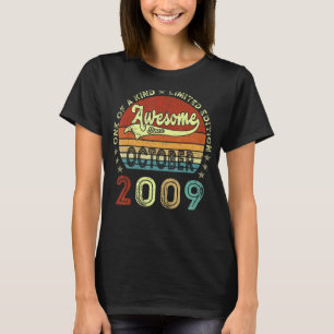 Camiseta 13 Anos De Idade Incrível Desde Outubro De 2009 13