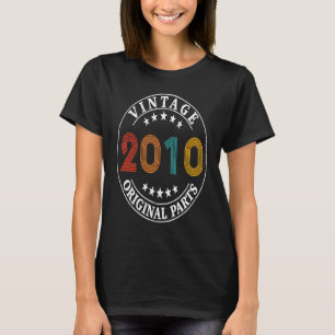 Camiseta 13 anos de idade Retro Vintage 2010 13º aniversári