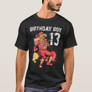 Camiseta 13 Birthday, Garoto de Aniversário de Paintball, 1