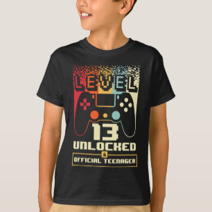 Camiseta 13 Birthday Gift Boys Nível 13