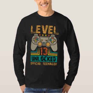 Camiseta 13 Birthday Gift Boys Nível 13