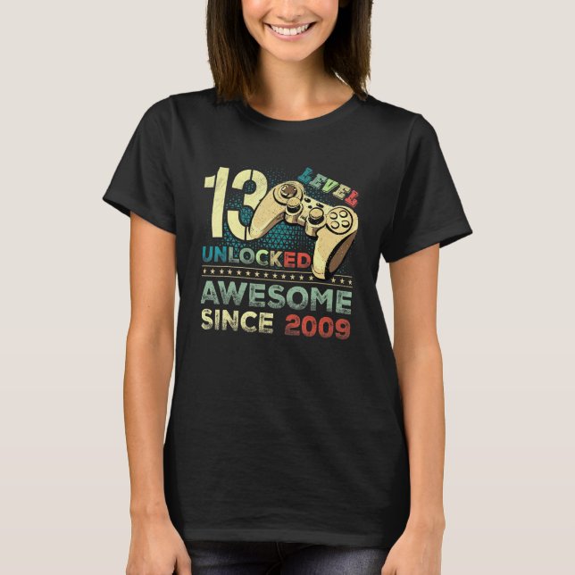 Camiseta 13 Birthday Nível 13 Crianças Incríveis 2009 Desbl (Frente)