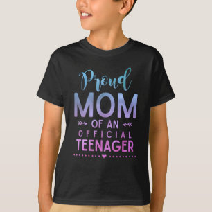 Camiseta 13 Birthday Orgulhoso Mãe de um Adolescente Ofici