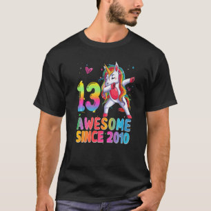 Camiseta 13 Birthday Raparigas Adolescentes Dabbing Unicorn