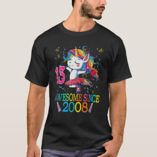 Camiseta 13 Birthday Unicorn Incrível Desde 2008