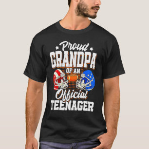 Camiseta 13 Birthday Vovô Futebol de 13 anos