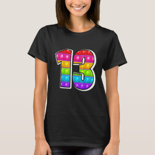 Camiseta 13 Capital Mais Curto13 Alfabeto Funny Poppin K