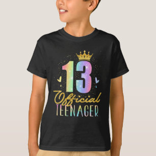 Camiseta 13 Coroa Oficial de Adolescente com 13 Anos de ida