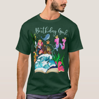 Camiseta 13 de Aniversário da Sereia Bonita