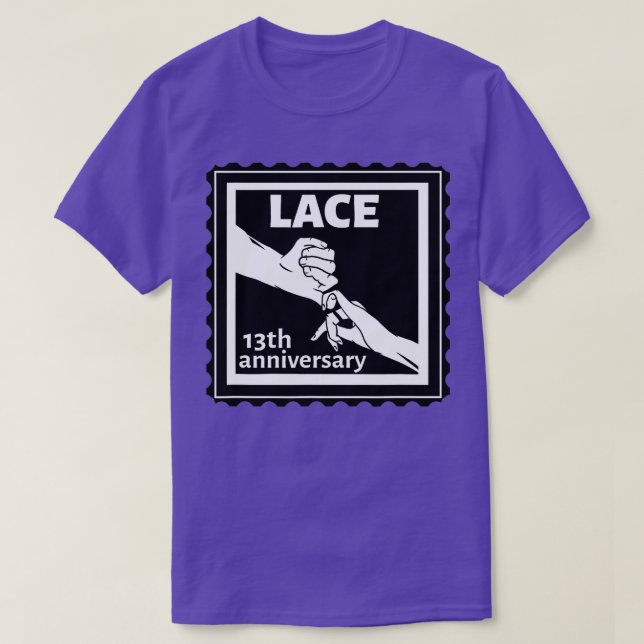 Camiseta 13 de aniversário de casamento: prenda tradicional (Frente do Design)