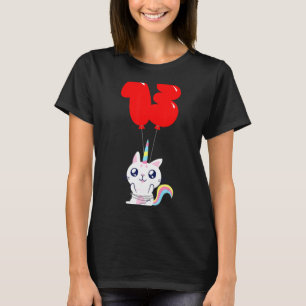 Camiseta 13 de Aniversário de Crianças de Casal de Gato Bon
