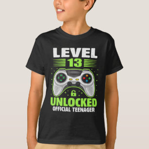 Camiseta 13 de Aniversário Oficial Nível 13 Desbloqueado