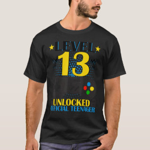 Camiseta 13 de Aniversário Oficial Nível 13 Desbloqueado