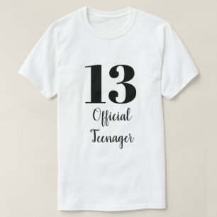 Camiseta 13 de Aniversário Oficiente - Preto Branco Persona