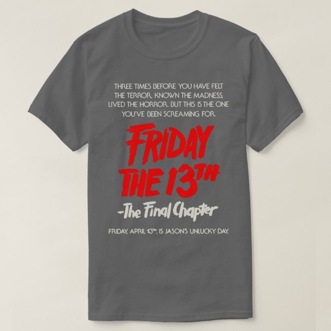 Camiseta 13 de sexta-feira diafragma 1 (Frente do Design)