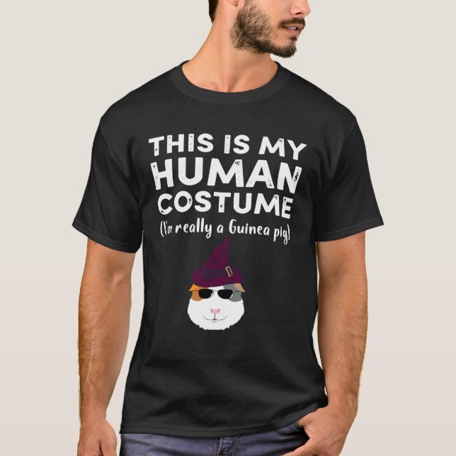Camiseta 13 Esta é a minha fantasia humana Eu sou realmente (Frente)