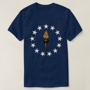 Camiseta  13 Estrelas Chama da Liberdade 