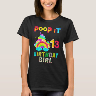 Camiseta 13 Fidget Pop It Birthday Girl Party Treze 13